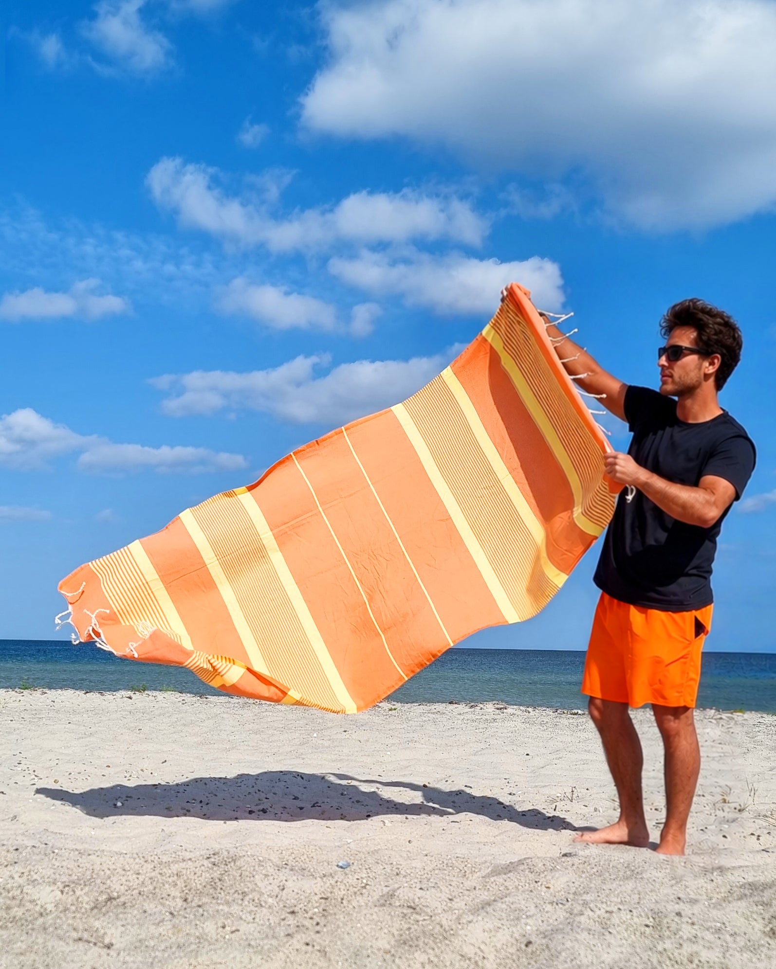 Miami Hammam Håndklæde – Orange & Gul