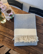 Øresund Wool blanket – light blue, 140 × 200 cm