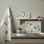 Garden Birds Redstart Organic Cotton Tea Towel