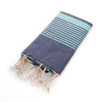 Miami Beach Towel – Navy & Mint