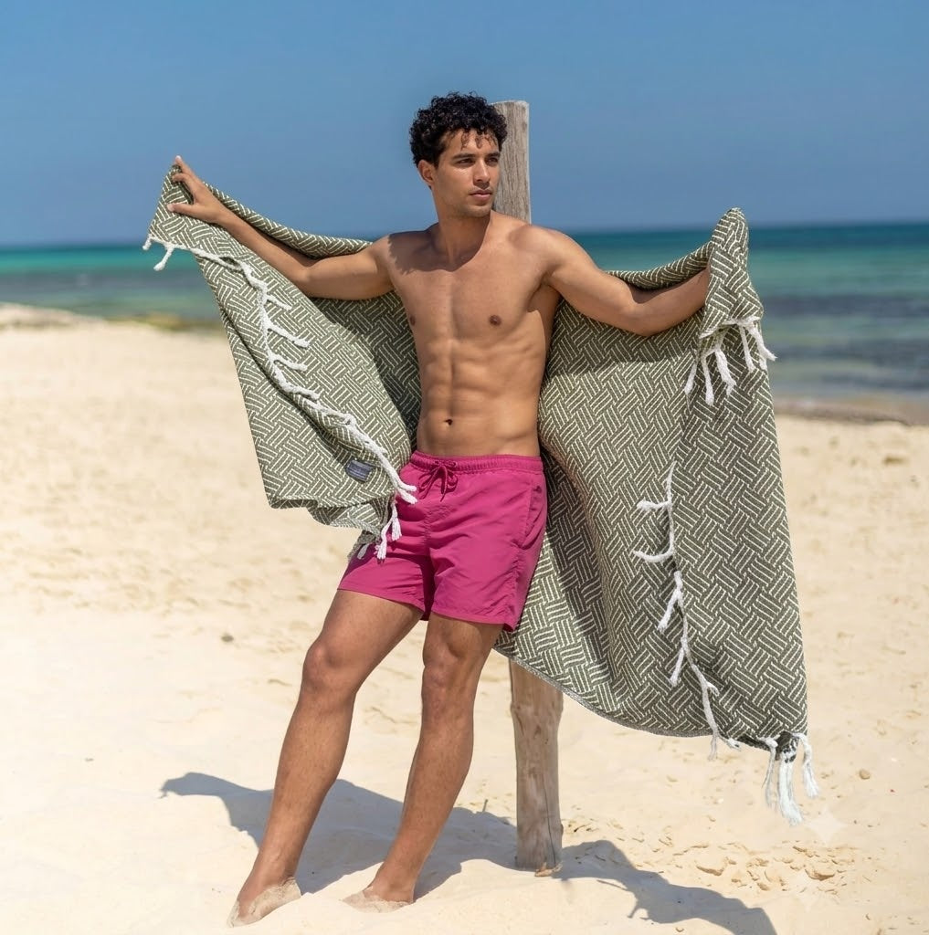 London Beach Towel – Khaki