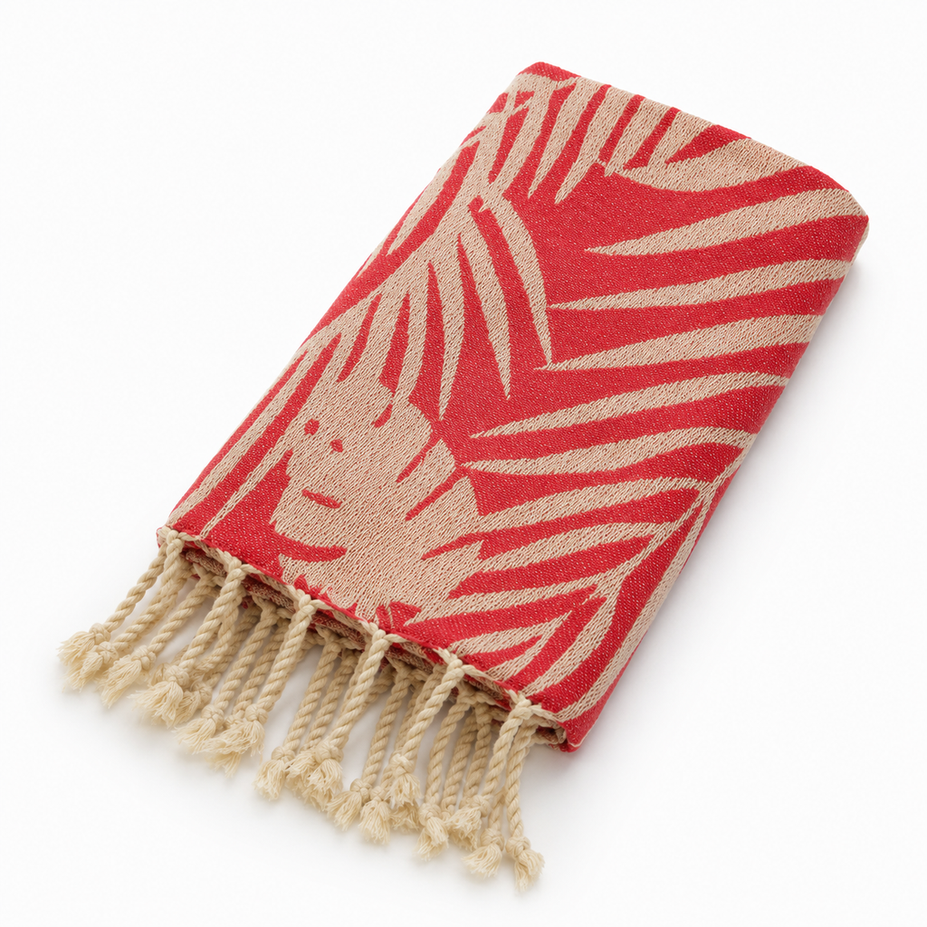 Amazonia Beach Towel – Coral