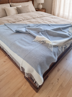 Øresund Wool blanket – light blue, 140 × 200 cm