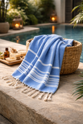 Hamam Towel Blue 150 x 100 cm