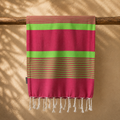 Miami Beach Towel – Fuchsia & Anise Green