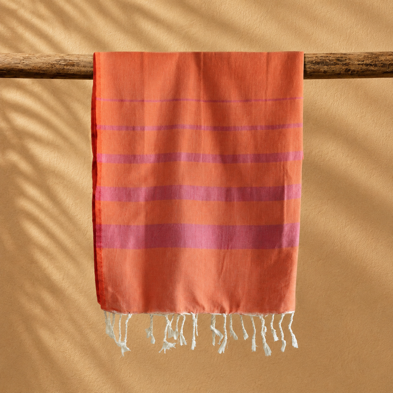 Mykonos Beach Towel – Orange & Fuchsia