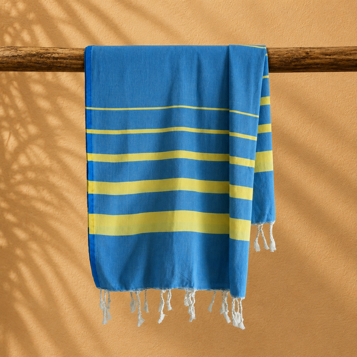 Mykonos Beach Towel – Turquoise & Lemon Blue