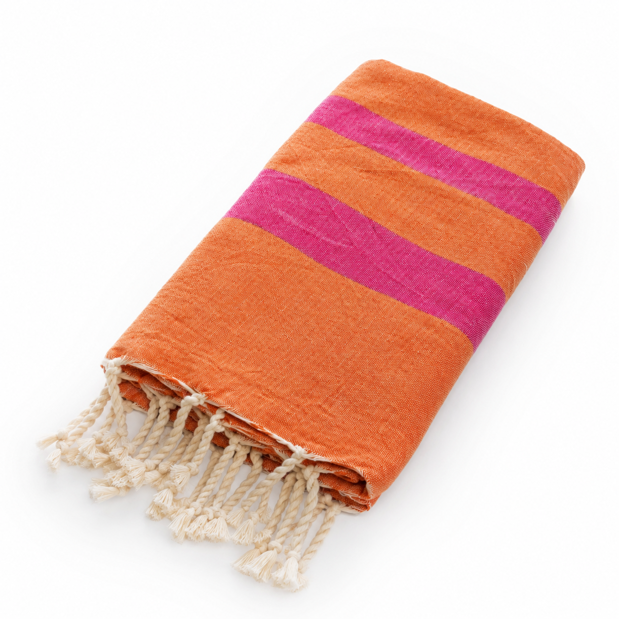 Mykonos Beach Towel – Orange & Fuchsia