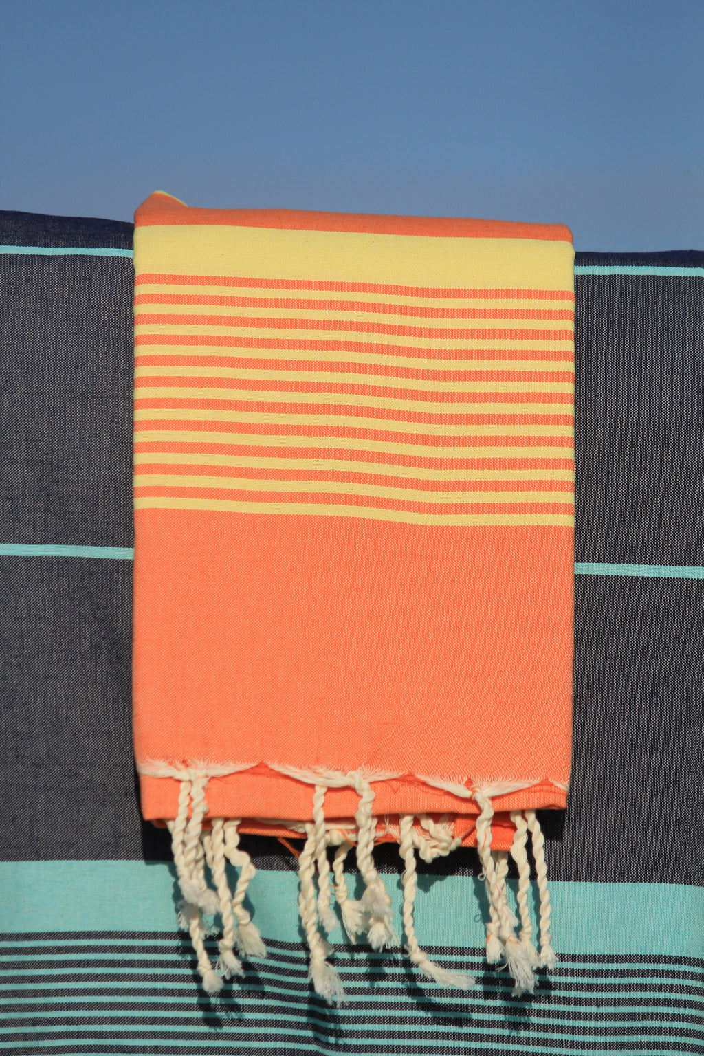 Miami Hammam Håndklæde – Orange & Gul